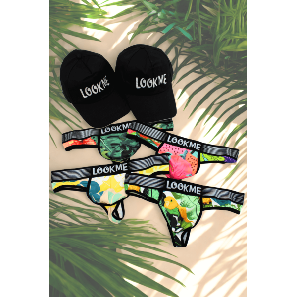 Pack 4 Strings Homme LM2402-57 LOOKME + 2 Casquettes Offertes